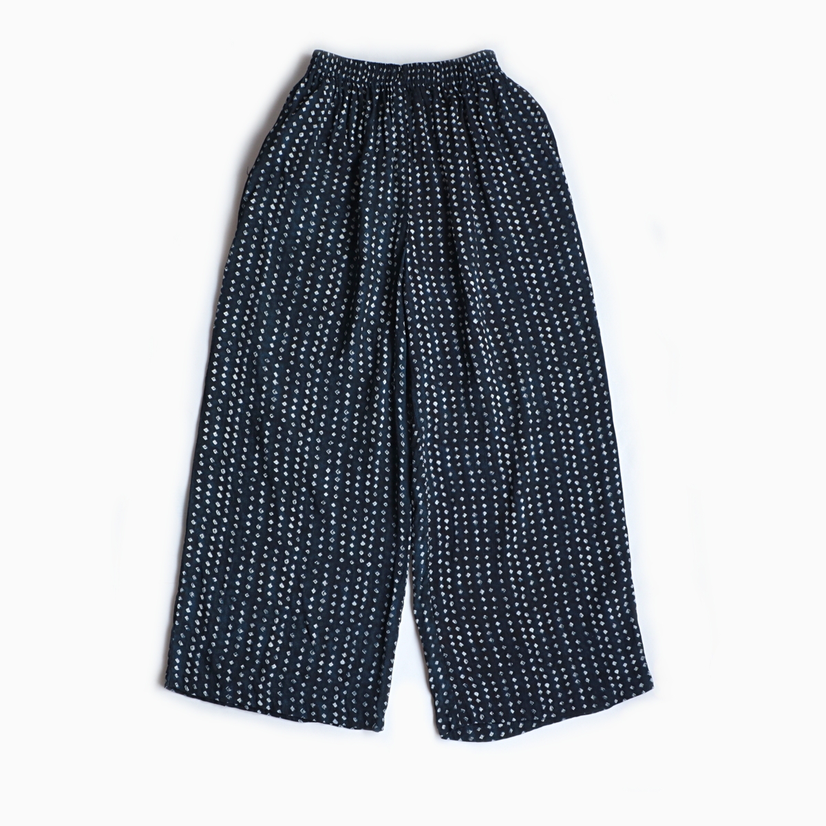 非公開: le chateau 幾何学 総柄 イージー レーヨン パンツ 古着 USED レディース