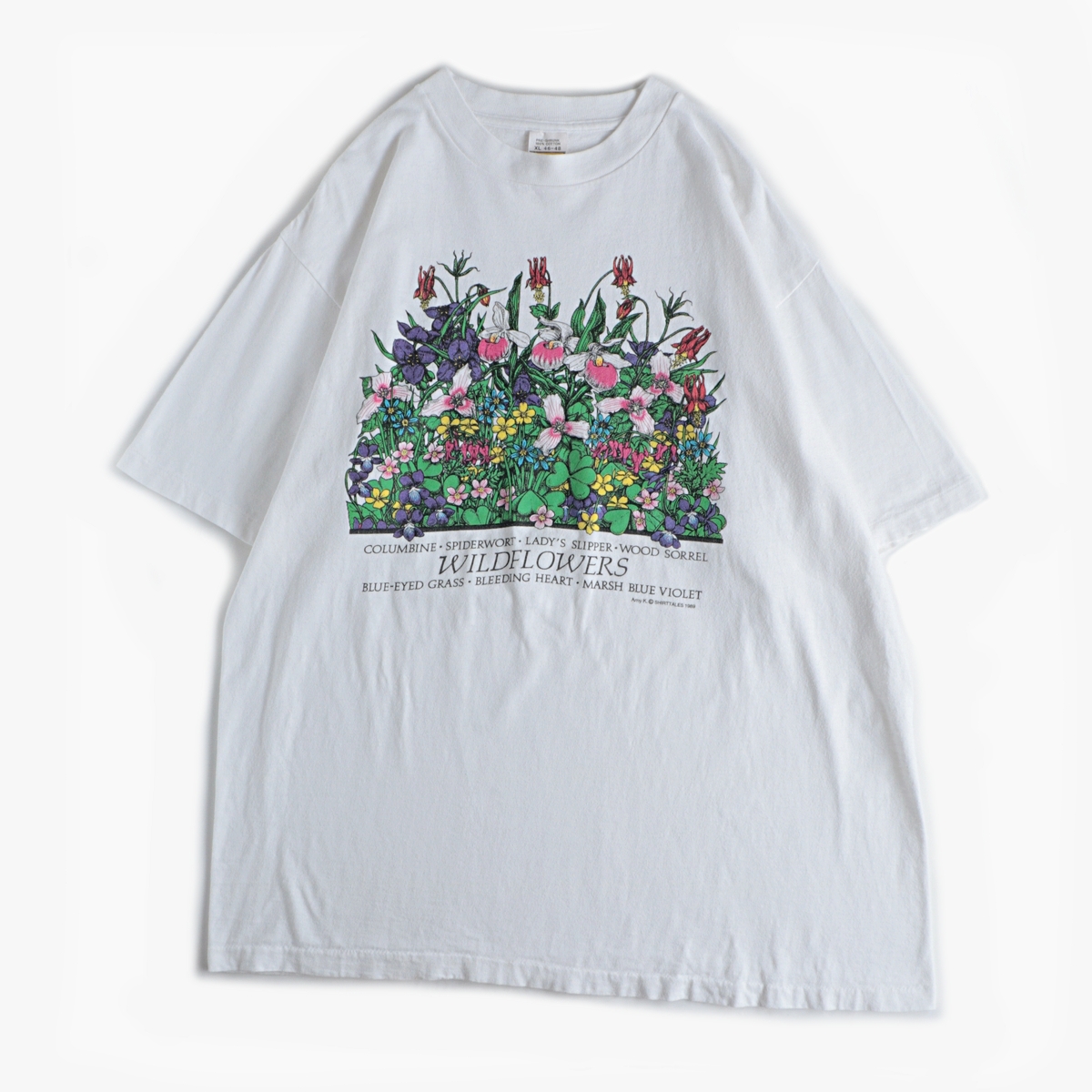 89s Touch Of Gold フラワー プリント Wild Flower Usa製 半袖 Tシャツ 古着 Used Khaki Select Clothing 古着 通販