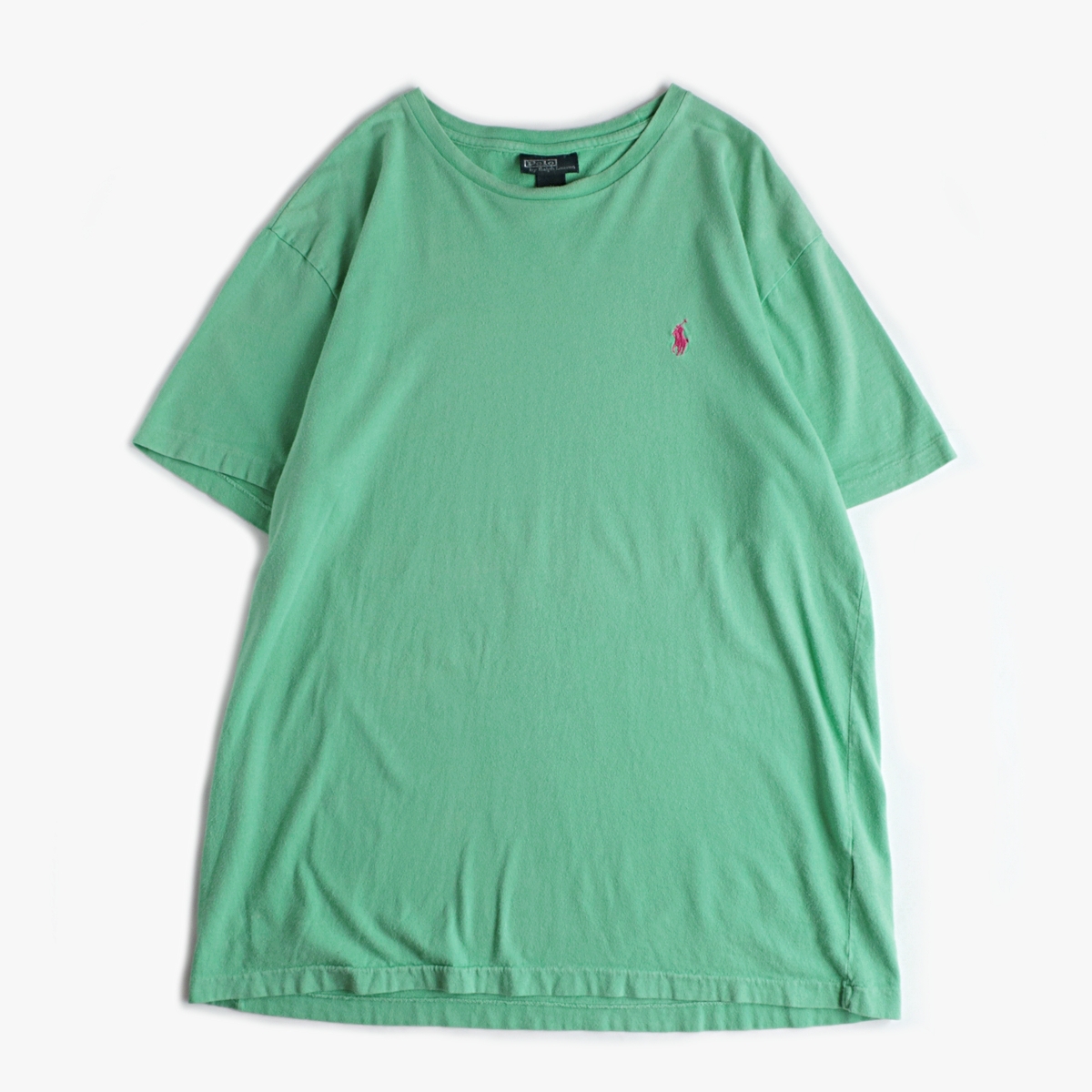 POLO Ralph Lauren ラルフローレン ワンポイント 刺繍 半袖 Tシャツ ライトグリーン 古着 used – khaki