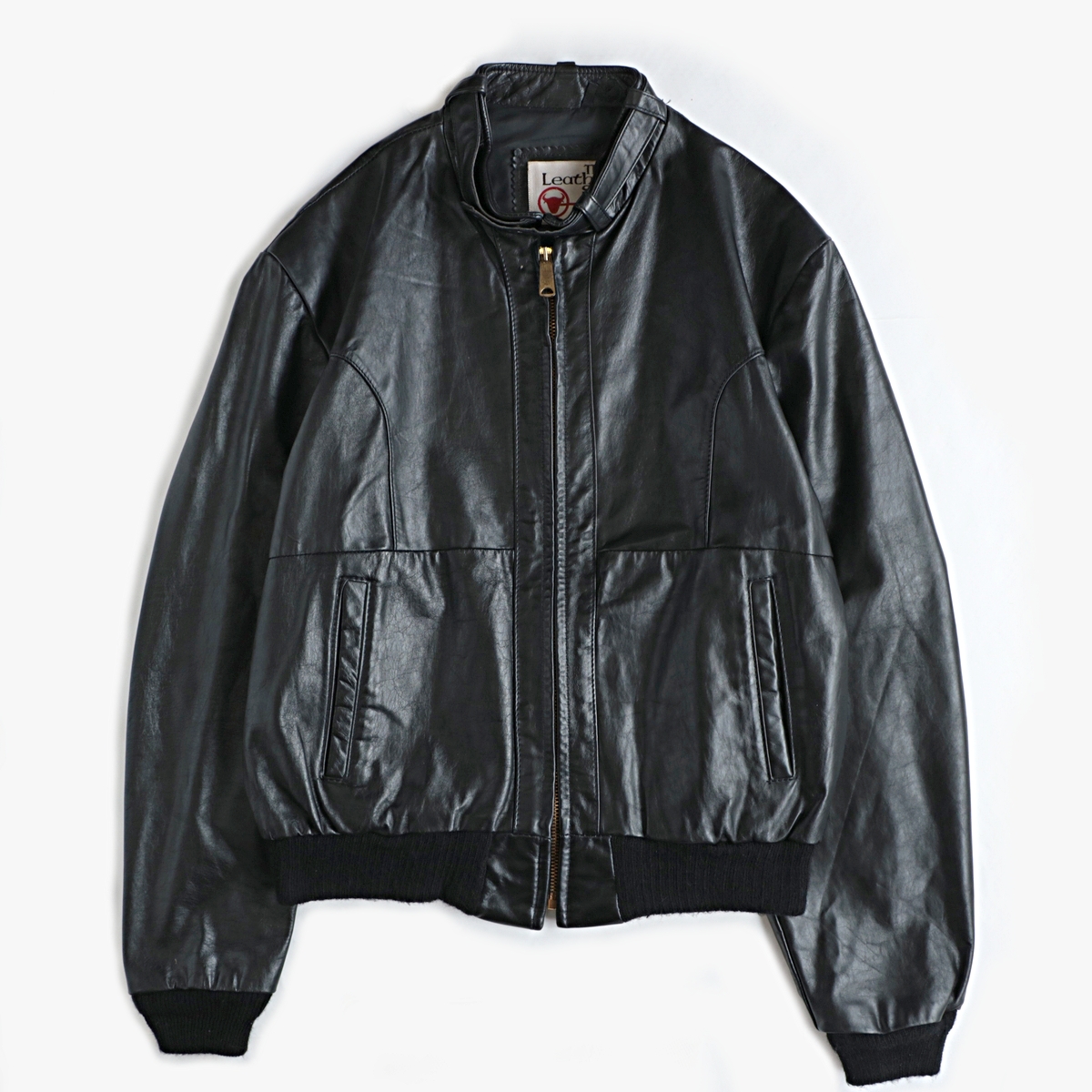70s vintage sears ”the leather shop” シングル レザー ライダース ...