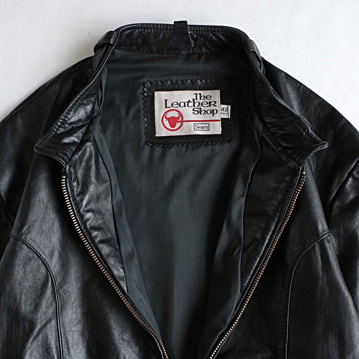 sears】70's THE LEATHER SHOP レザージャケット 90 - レザージャケット