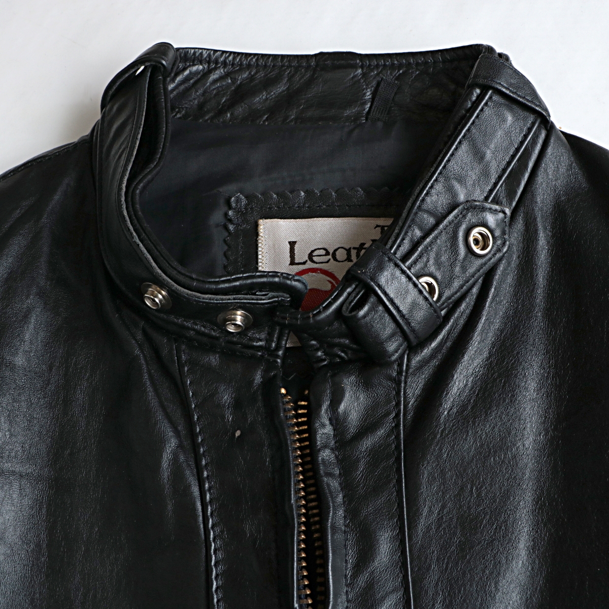 70s vintage sears ”the leather shop” シングル レザー ライダース 