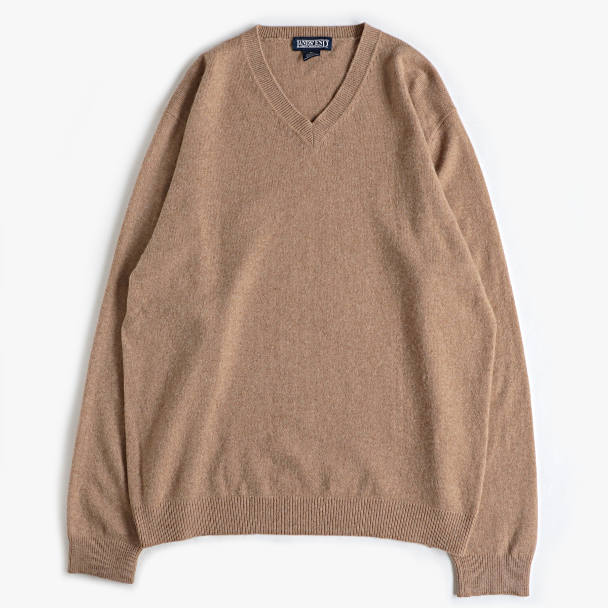 Lands End ランズエンド カシミア Vネック セーター 古着 used – khaki