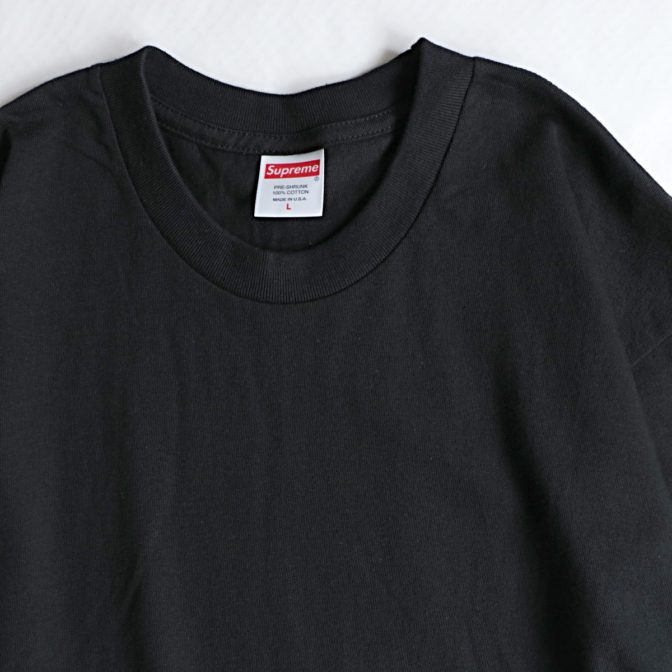 シュプリーム Tシャツ 無地 黒
