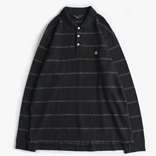 BROOKS BROTHERS ブルックスブラザーズ 長袖 ボーダー コットン ニット ポロシャツ 古着 used