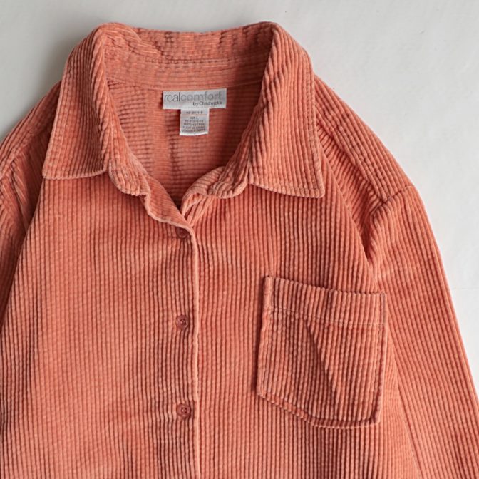コーデュロイ シャツ 太畝 オレンジ