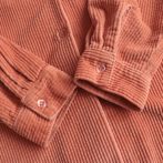 コーデュロイ シャツ 太畝 オレンジ