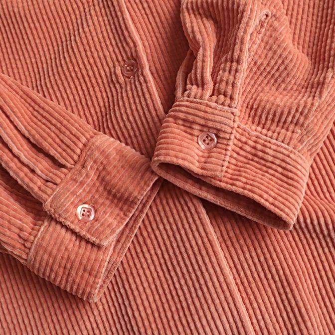 コーデュロイ シャツ 太畝 オレンジ