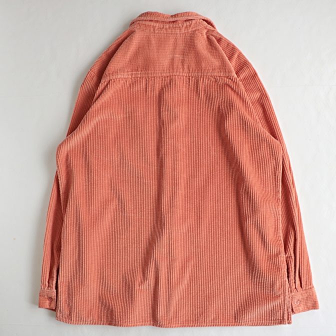 コーデュロイ シャツ 太畝 オレンジ
