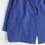古着 テーラードジャケット レディース 青
