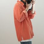 コーデュロイ シャツ 太畝 オレンジ