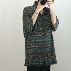 柄 シャツ レーヨン 古着 メンズ