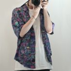 総柄 シャツ 総柄 90s 80s レディース