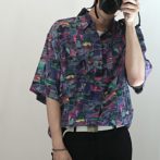 総柄 シャツ 総柄 90s 80s 着こなし