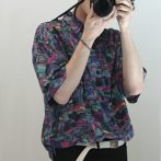 総柄 シャツ 総柄 90s 80s 着こなし