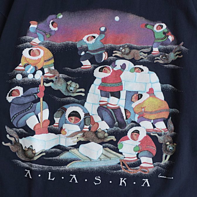 90s アラスカ プリント Tシャツ