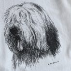 Tシャツ 犬 オールド イングリッシュ シープドッグ プリント