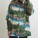 総柄 アロハ シルク シャツ リゾート