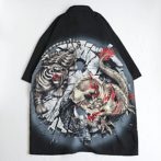 総柄 半袖 シャツ 龍 虎 和柄