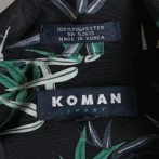 総柄 半袖 シャツ 虎 和柄 黒