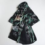 総柄 半袖 シャツ 虎 和柄 黒