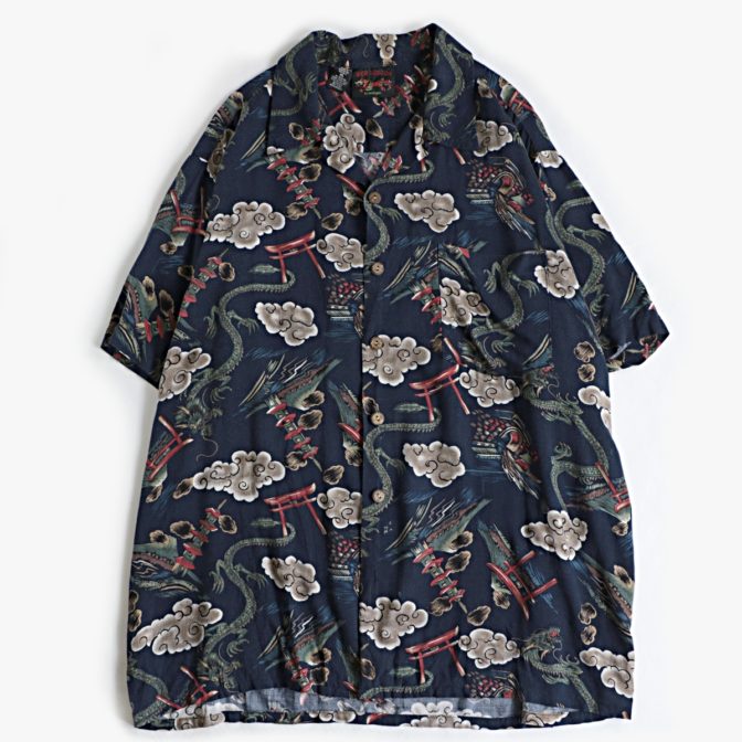 80s ケニントン アロハ シャツ 龍 古着