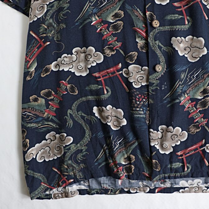 80s ケニントン アロハ シャツ 龍 古着