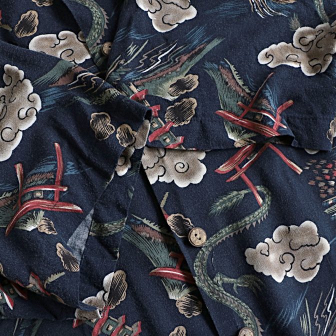 80s ケニントン アロハ シャツ 龍 古着