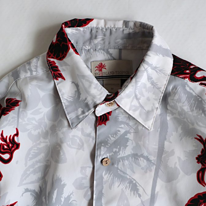 総柄 アロハシャツ 龍 メンズ