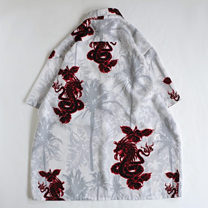 総柄 アロハシャツ 龍 メンズ