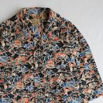 柄 シルク シャツ 古着 ブランド