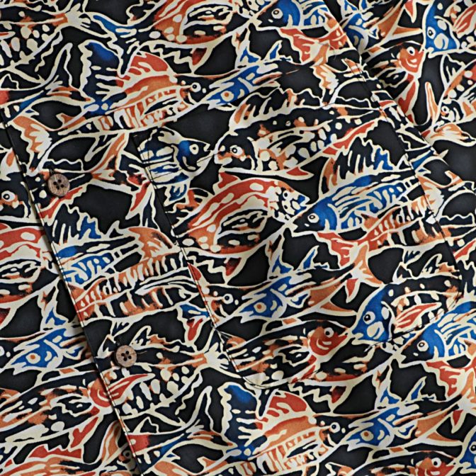 柄 シルク シャツ 古着 ブランド