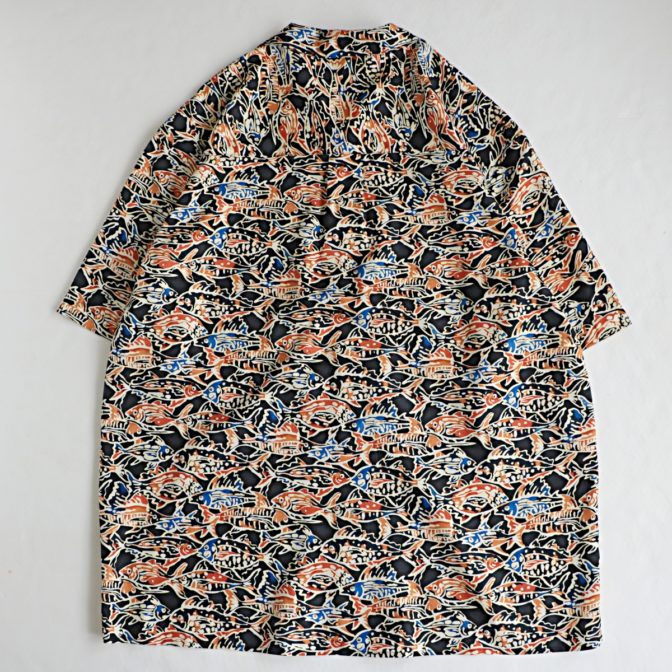 柄 シルク シャツ 古着 ブランド