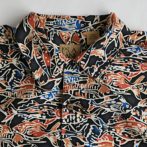 柄 シルク シャツ 古着 ブランド