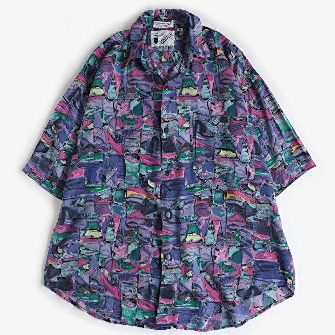 総柄 シャツ 総柄 90s 80s レディース