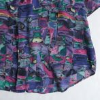 総柄 シャツ 総柄 90s 80s レディース