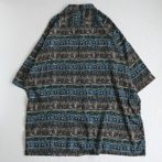 柄 シャツ レーヨン 古着 メンズ