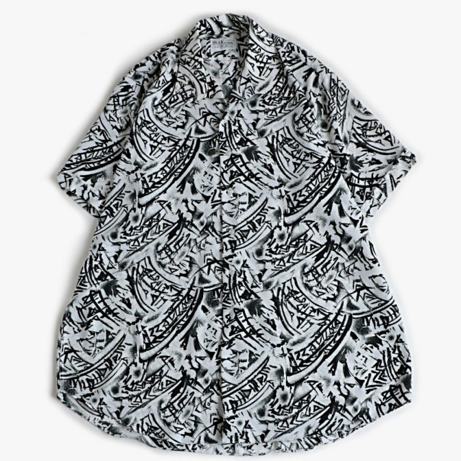 古着 総柄 半袖 シャツ アブストラクト