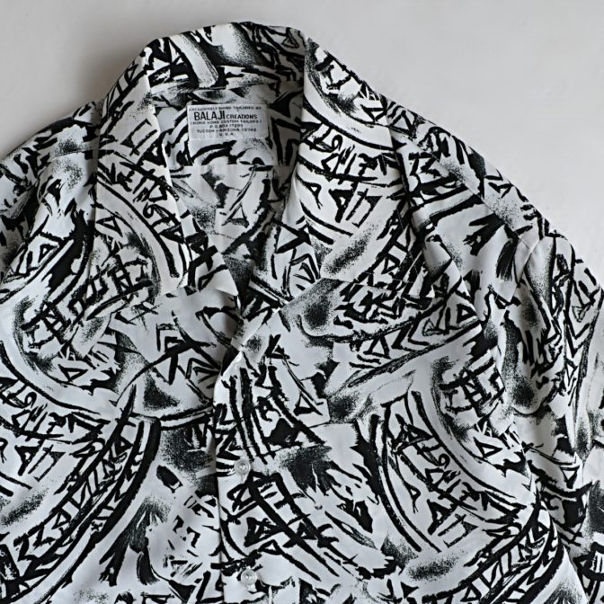 古着 総柄 半袖 シャツ アブストラクト