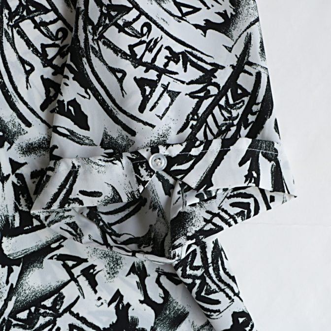 古着 総柄 半袖 シャツ アブストラクト