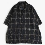 総柄 シャツ 古着 黒 メンズ