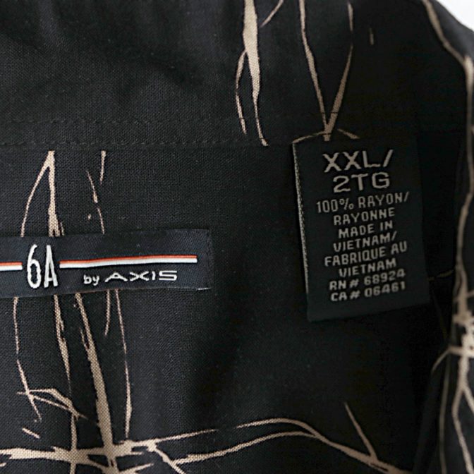 総柄 シャツ 古着 黒 メンズ