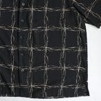総柄 シャツ 古着 黒 メンズ