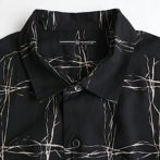 総柄 シャツ 古着 黒 メンズ