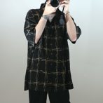 総柄 シャツ 古着 黒 メンズ