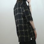 総柄 シャツ 古着 黒 メンズ
