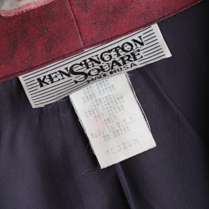 柄 ジャケット レーヨン 古着 90s