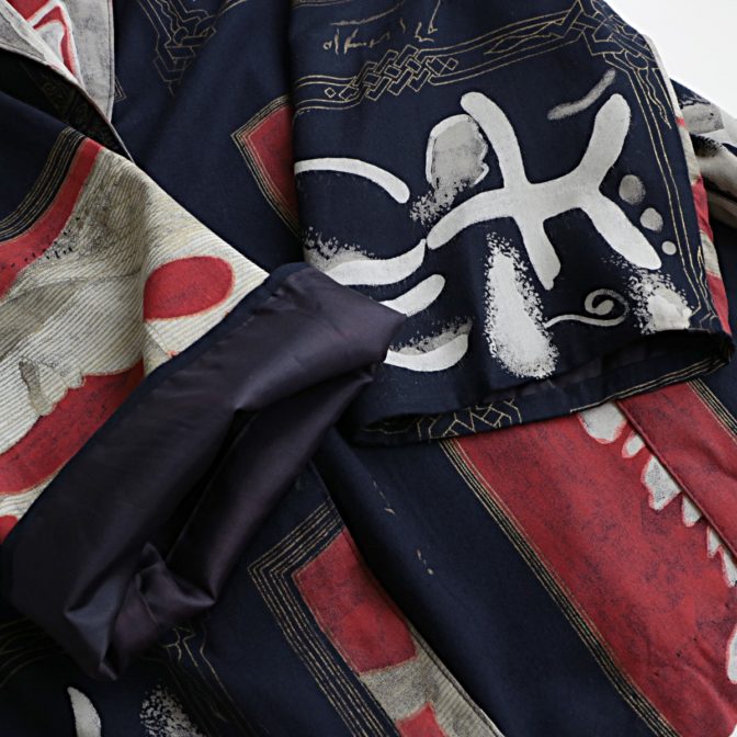 柄 ジャケット レーヨン 古着 90s