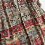 総柄 カーディガン 羽織 ガウン 古着