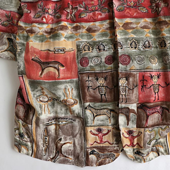 総柄 カーディガン 羽織 ガウン 古着